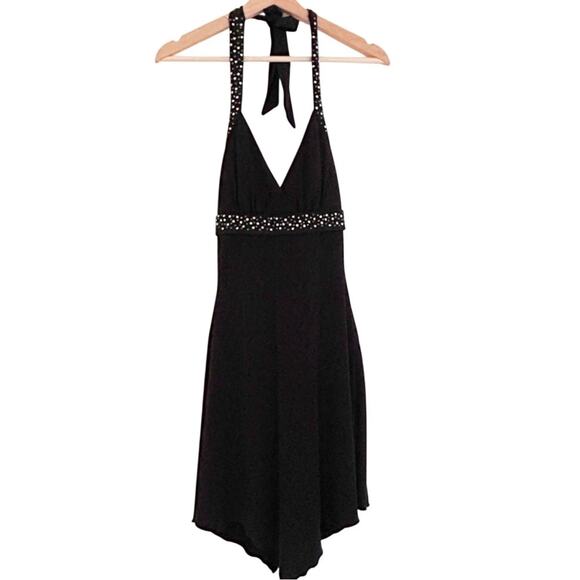 Rampage Halter Dress Vintage Y2K Sz. Small Whimsigoth Sexy Coquette Babydoll - Picture 2 of 8